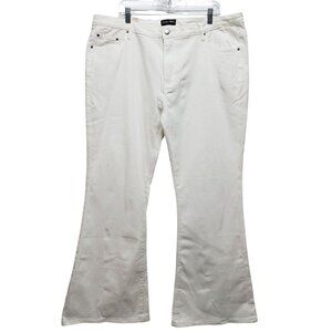 Vintage White Flared Jeans Womens Size 5XL Mid Rise